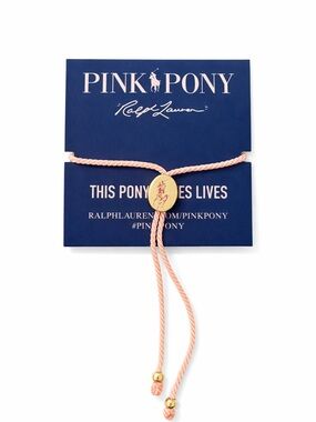 Ralph Lauren Pink Pony Love Cord Bracelet .